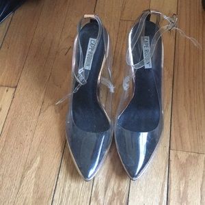 Lucite block heels